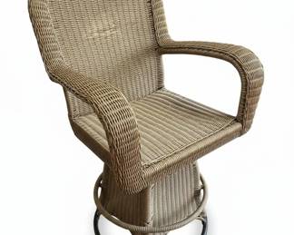 Wicker Swivel Armchair