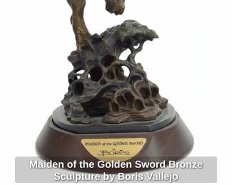 Maiden of the Golden Sword Bronze Sculpture by Boris Vallejo third image
