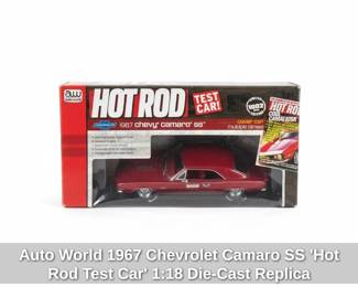 Auto World Chevrolet Camaro SS Hot Rod Test Car DieCast Replica third image