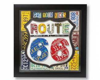 Route License Plate Art