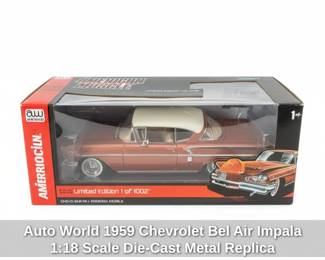 Auto World Chevrolet Bel Air Impala Scale DieCast Metal Replica second image