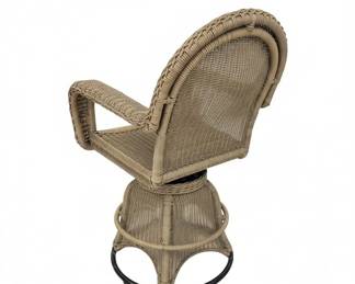 Wicker Swivel Armchair second image