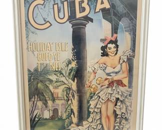 Cuba Holiday Isle of the Tropics Vintage Travel Poster
