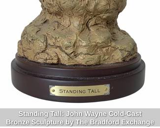 Standing Tall John Wayne ColdCast Bronze Sculpture by The Bradford Exchange second image