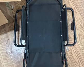 Black Folding Lounge Chair with Adjustable Recline