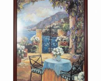 Italian Coastal Scene Painting by Thomas Kinkade