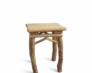 Rustic Driftwood Side Table second image