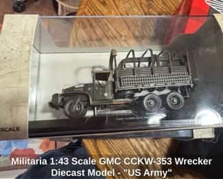 Militaria Scale GMC CCKW Wrecker Diecast Model  US Army second image