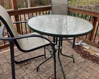 Garden Elements Sienna Glass Top Patio Table and Chairs Set