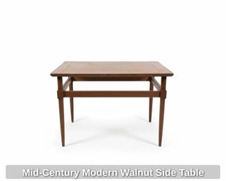 MidCentury Modern Walnut Side Table