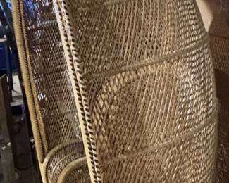 Vintage Emmanuelle Cobra Rattan Peacock Chair third image