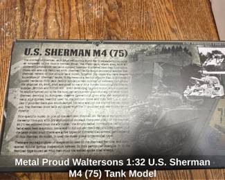 Metal Proud Waltersons U.S. Sherman M  Tank Model second image