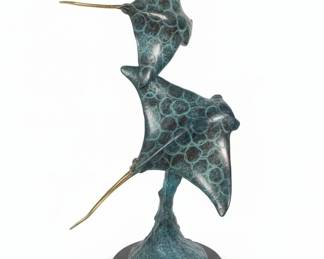Bronze Manta Ray Sculpture  Mantas in Flight