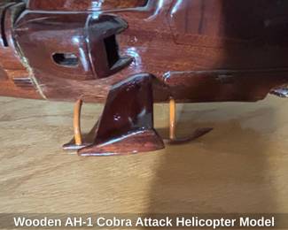Wooden AH Cobra Attack Helicopter Model second image