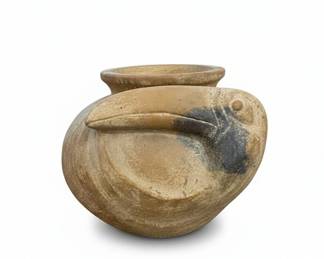 Terracotta Pelican Motif Vase or Urn second image