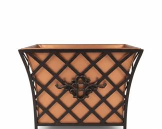 Ornate Wrought Iron Planter Basket