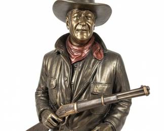 Standing Tall John Wayne ColdCast Bronze Sculpture by The Bradford Exchange third image