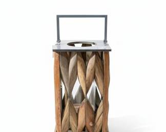 Wooden and Metal Candle Lantern