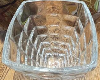 Luminarc Geometric Faceted Glass Vase second image