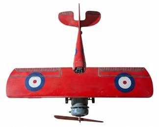 Red Baron Biplane Model with Iron Cross