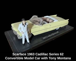 Scarface Cadillac Series Convertible Model Car with Tony Montana Figure second image