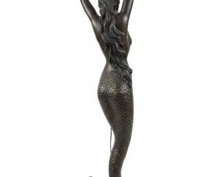 Design Toscano The Goddess Offering Mermaid Floor Lamp fourth image