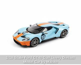 Scale Ford GT Gulf Livery Diecast Model Car by Maisto