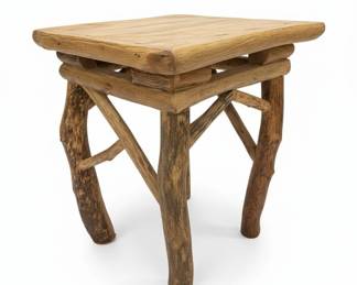 Rustic Driftwood Side Table