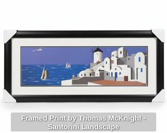 Framed Print by Thomas McKnight  Santorini Landscape
