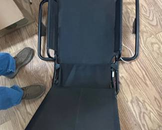 Black Folding Lounge Chair with Adjustable Recline second image
