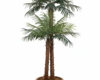 Artificial Areca Palm Tree in Wicker Basket