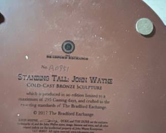 Standing Tall John Wayne ColdCast Bronze Sculpture by The Bradford Exchange fifth image