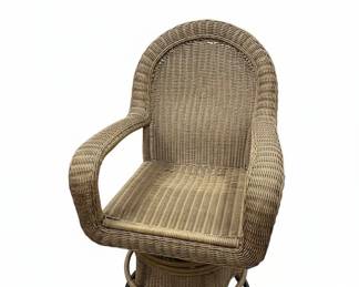 Wicker Swivel Armchair third image