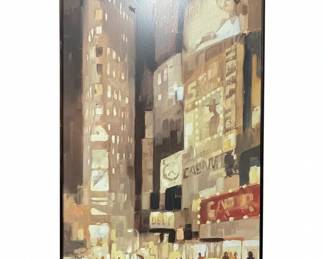 NYC Street Scene Painting by Paulo Romero