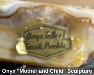 Onyx Mother and Child Sculpture second image