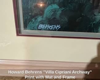 Howard Behrens Villa Cipriani Archway Print with Mat and Frame second image