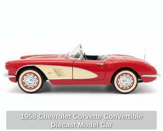 Chevrolet Corvette Convertible Diecast Model Car