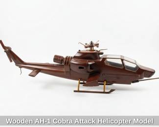 Wooden AH Cobra Attack Helicopter Model
