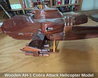 Wooden AH Cobra Attack Helicopter Model third image