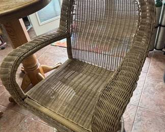 Wicker Swivel Armchair fourth image