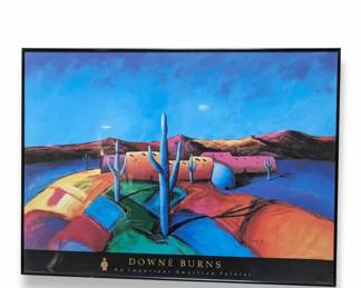 Downe Burns Desert Southwest Signed Lithograph