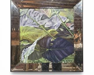 Matted Botanical Print in Mirrored Frame