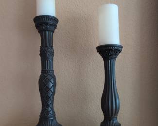 Gothic Revival Style Candlesticks Pair