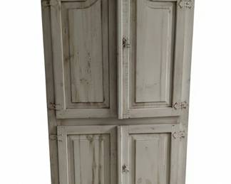 Distressed White Armoire or Cabinet