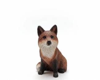 HandPainted Ceramic Fox and Zebra Figurines second image