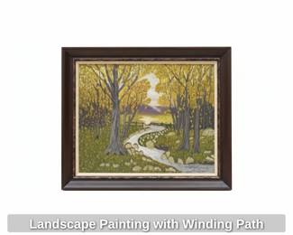 Landscape Painting with Winding Path