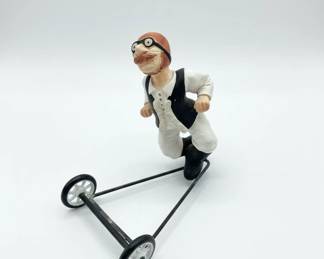 Vintage Toy Train Figure with Wheels