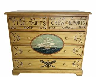 HandPainted Nautical Themed Dresser  Royal Navy