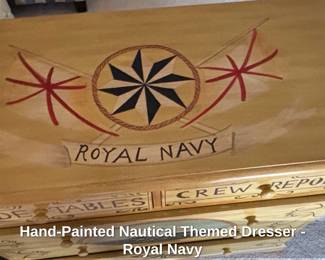 HandPainted Nautical Themed Dresser  Royal Navy second image