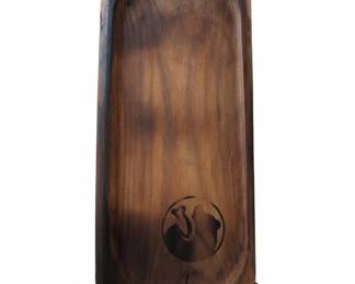 Hand Carved Wooden Rolling Tray with Camel Motif